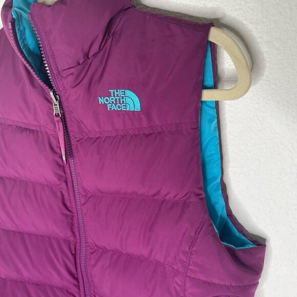 The North Face Kids' Purple Puffer Vest size large 14/6 - Picture 2 of 7
